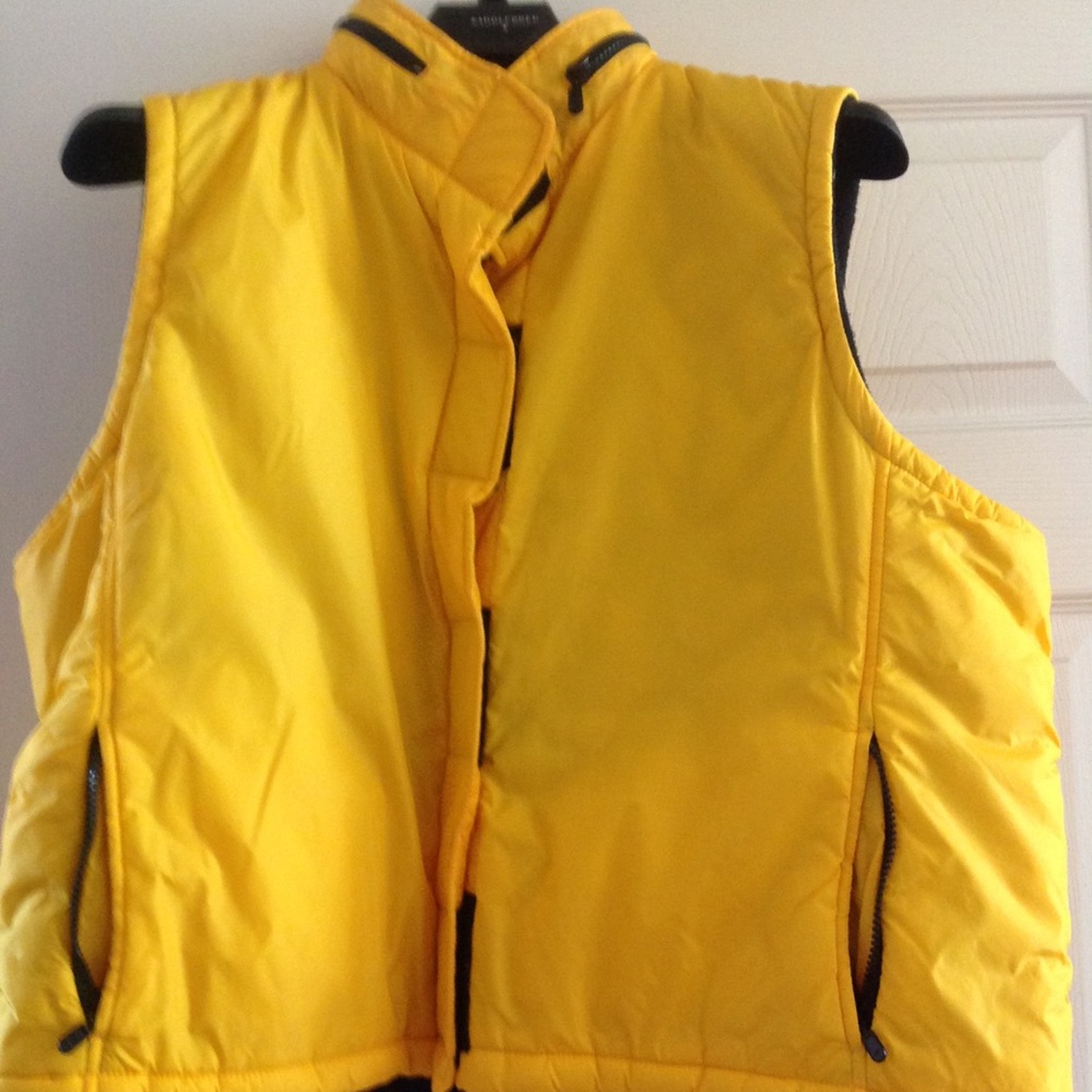 Jones New York Yellow Vest Neon Puffer Ski Jacket
